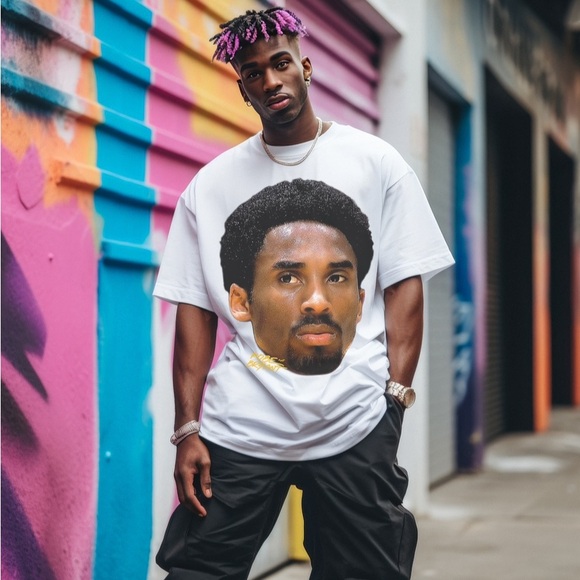 Kobe Bryant big head white tshirt Los Angeles lakers size XL - Picture 2 of 2